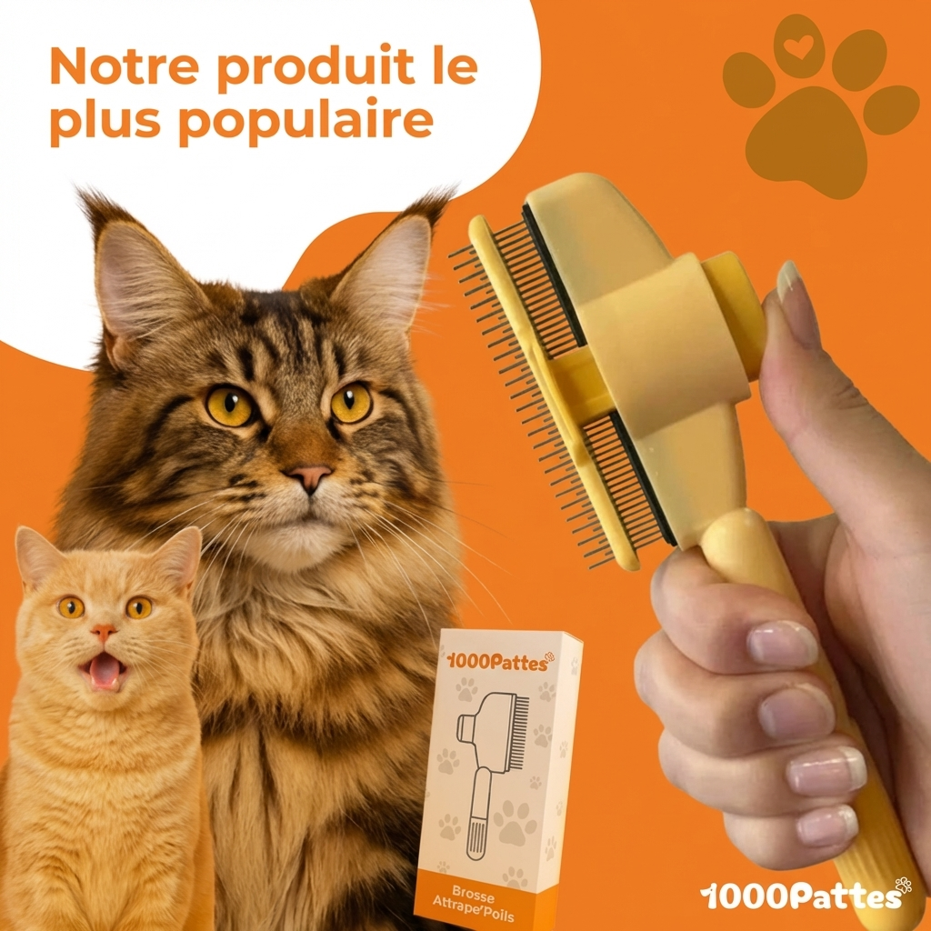 KittyBrush™ - Brosse éclair anti-poil pour chat