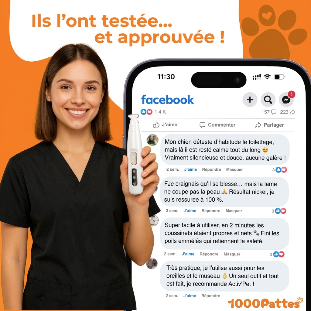 PattouneTrim Pro - Tondeuse pour pattes indolore et instantannée