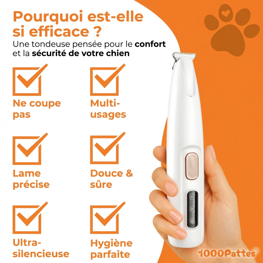 PattouneTrim Pro - Tondeuse pour pattes indolore et instantannée